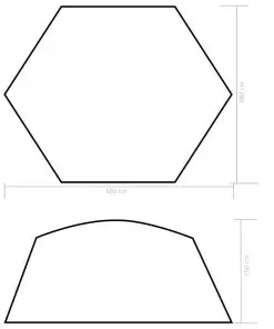 vidaXL Pool Tent Fabric 660x580x250 cm Blue