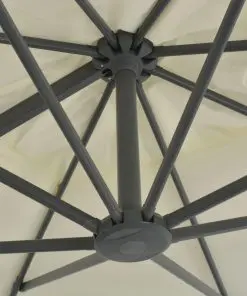 vidaXL Cantilever Umbrella with Aluminium Pole 300×300 cm Sand