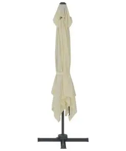 vidaXL Cantilever Umbrella with Aluminium Pole 300×300 cm Sand