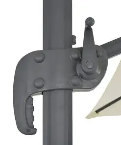 vidaXL Cantilever Umbrella with Aluminium Pole 400×300 cm Sand