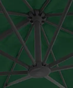 vidaXL Cantilever Umbrella with Aluminium Pole 400×300 cm Green