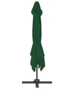 vidaXL Cantilever Umbrella with Aluminium Pole 400×300 cm Green