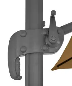 vidaXL Cantilever Umbrella with Aluminium Pole 400×300 cm Taupe