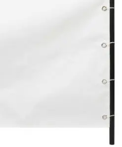 vidaXL Balcony Screen Oxford Fabric 140 x 240 cm White