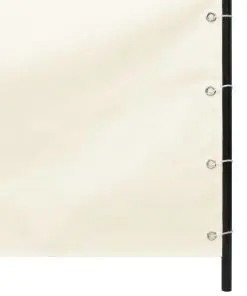 vidaXL Balcony Screen Oxford Fabric 140 x 240 cm Cream