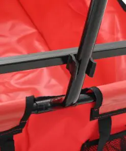 vidaXL Folding Hand Trolley Steel Red