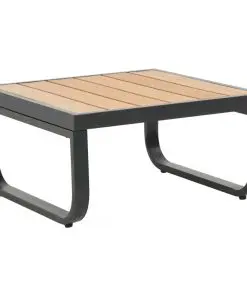 vidaXL 2 Piece Garden Corner Sofa Set with Cushions Aluminium WPC