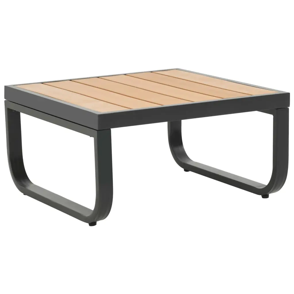 vidaXL 2 Piece Garden Corner Sofa Set with Cushions Aluminium WPC