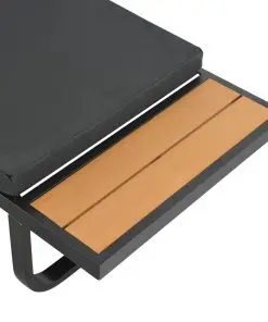 vidaXL 2 Piece Garden Corner Sofa Set with Cushions Aluminium WPC