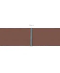 vidaXL Retractable Side Awning 160×600 cm Brown