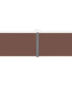 vidaXL Retractable Side Awning 180×600 cm Brown