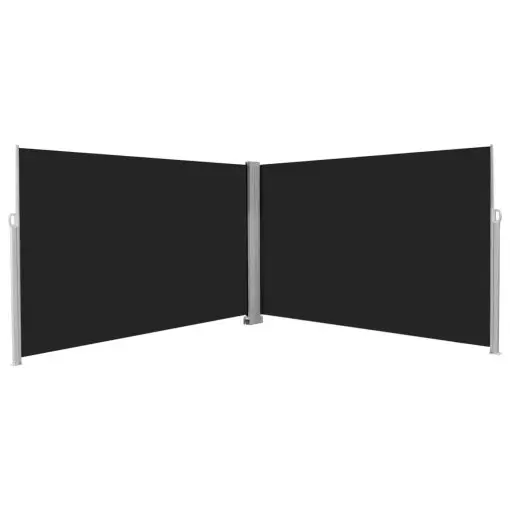 vidaXL Retractable Side Awning 200×600 cm Black
