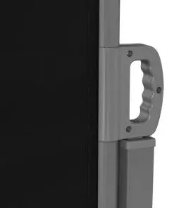 vidaXL Retractable Side Awning 200×600 cm Black