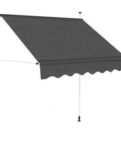vidaXL Manual Retractable Awning 200 cm Anthracite