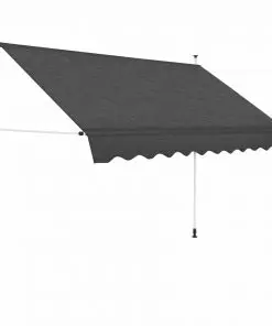 vidaXL Manual Retractable Awning 300 cm Anthracite