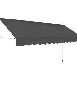 vidaXL Manual Retractable Awning 350 cm Anthracite