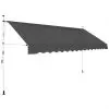 vidaXL Manual Retractable Awning 400 cm Anthracite