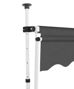 vidaXL Manual Retractable Awning 400 cm Anthracite