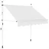 vidaXL Manual Retractable Awning 150 cm Cream