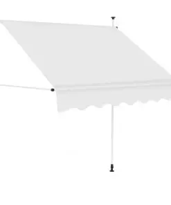 vidaXL Manual Retractable Awning 150 cm Cream