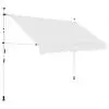 vidaXL Manual Retractable Awning 300 cm Cream