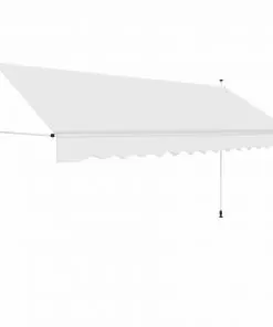 vidaXL Manual Retractable Awning 350 cm Cream