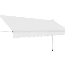 vidaXL Manual Retractable Awning 400 cm Cream