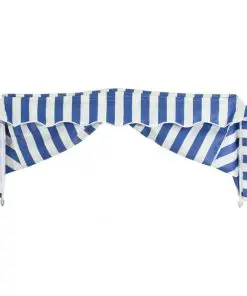 vidaXL Bistro Awning 150×120 cm Blue and White