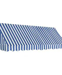 vidaXL Bistro Awning 300×120 cm Blue and White