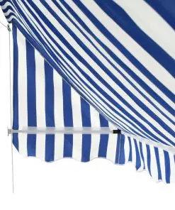 vidaXL Bistro Awning 300×120 cm Blue and White