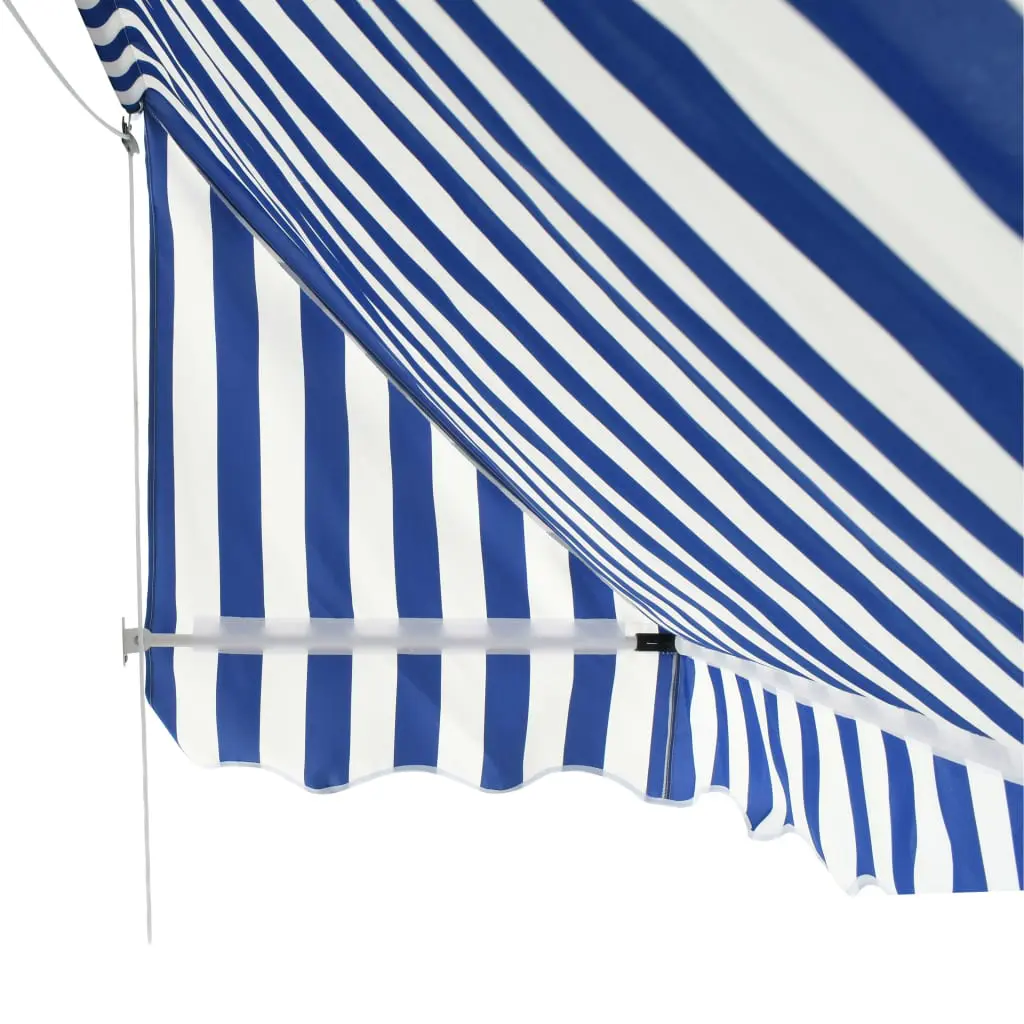 vidaXL Bistro Awning 300×120 cm Blue and White