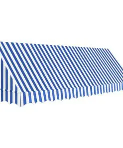 vidaXL Bistro Awning 400×120 cm Blue and White