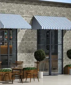 vidaXL Bistro Awning 400×120 cm Blue and White