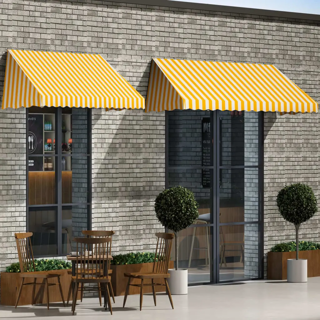 vidaXL Bistro Awning 150×120 cm Orange and White