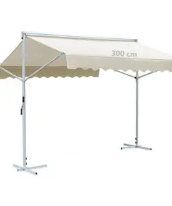 vidaXL Free Standing Awning 3×3 m Cream