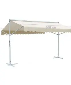 vidaXL Free Standing Awning 4×3 m Cream