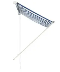 vidaXL Retractable Awning 150×150 cm Blue and White