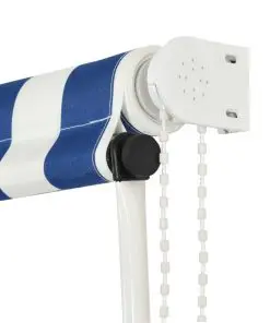 vidaXL Retractable Awning 150×150 cm Blue and White