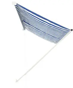 vidaXL Retractable Awning 300×150 cm Blue and White