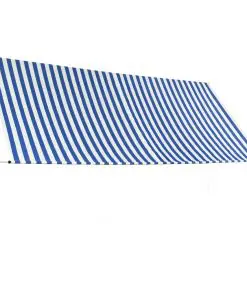 vidaXL Retractable Awning 350×150 cm Blue and White
