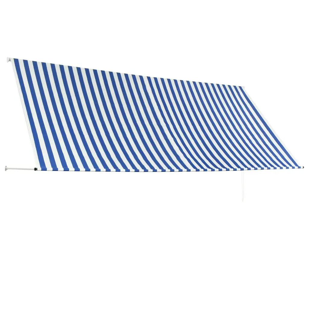 vidaXL Retractable Awning 350×150 cm Blue and White