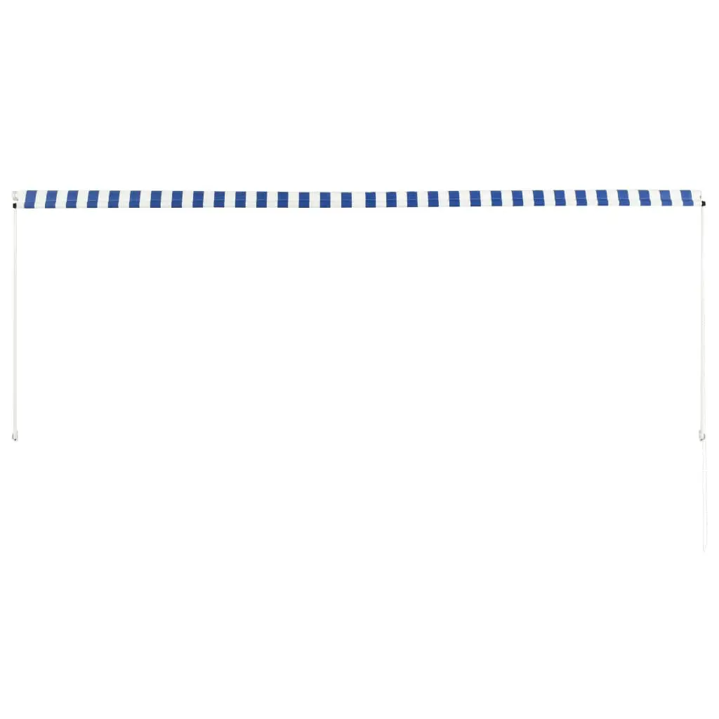 vidaXL Retractable Awning 350×150 cm Blue and White
