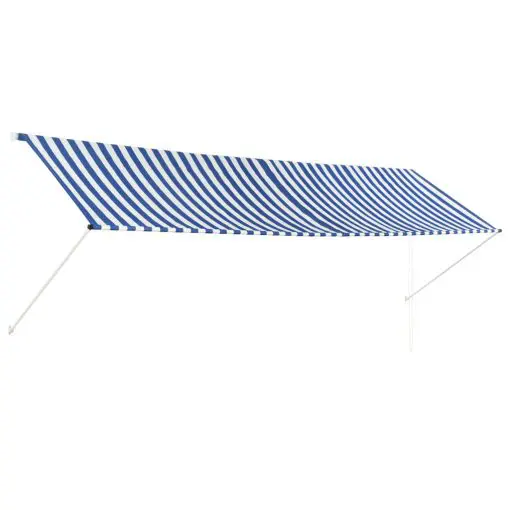 vidaXL Retractable Awning 400×150 cm Blue and White