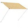 vidaXL Retractable Awning 150×150 cm Yellow and White