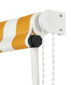vidaXL Retractable Awning 200×150 cm Yellow and White