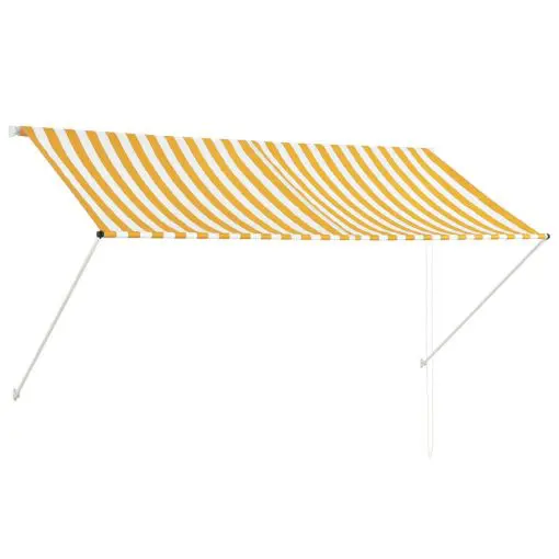 vidaXL Retractable Awning 250×150 cm Yellow and White