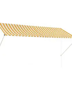 vidaXL Retractable Awning 300×150 cm Yellow and White