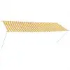 vidaXL Retractable Awning 350×150 cm Yellow and White