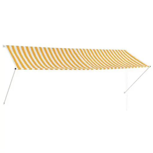 vidaXL Retractable Awning 350×150 cm Yellow and White