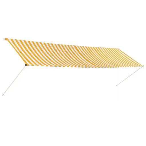 vidaXL Retractable Awning 400×150 cm Yellow and White